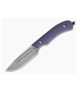 Smith & Sons Axiom Purple G10 Toxic Green Liners AEB-L EDC Fixed Blade