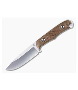 Chris Reeve Backpacker Stonewashed Blade Natural Canvas Micarta Fixed Blade