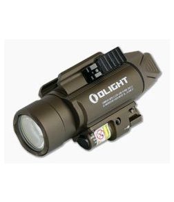 Olight Baldr Pro Desert Tan 1350 Lumen LED Tactical Light with Green Laser