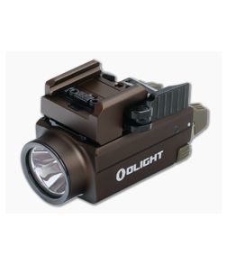 Olight Baldr S Rechargeable Tactical Light Desert Tan Aluminum 800 Lumens Max with Green Laser 