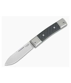 LionSteel BestMan Drop Point M390 Carbon Fiber Modern Traditional Slip Joint BM2-CF