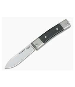 LionSteel BestMan Drop Point M390 Ebony Wood Modern Traditional Slip Joint BM2-EB