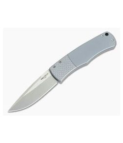 Protech BR-1 Magic Whiskers Bolster Release Grey Handle Stonewashed Blade BR-1.10