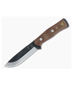 TOPS B.O.B. Fieldcraft Black 1095 Tan Canvas Micarta Fixed Blade Knife BROS01