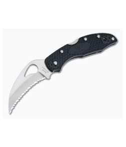 Byrd Hawkbill Lightweight Black FRN Satin Serrated Edge 22SBK