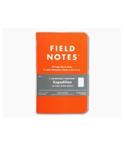 Field Notes Expedition 48-Page Dot-Graph Waterproof Notebook 3 Pack