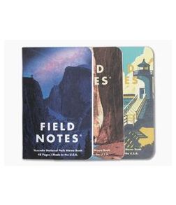 Field Notes National Parks | Yosemite, Acadia, Zion Limited Edition Graph Paper Memo Notebook 3 Pack