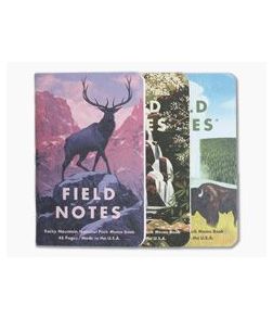 Field Notes National Parks | Rocky Mountain, Great Smoky Mountains, Yellowstone Limited Edition Graph Paper Memo Notebook 3 Pack