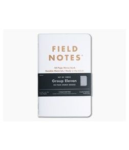 Field Notes Group Eleven Metallic Hot Foil Dot Graph Paper Memo Notebook 3 Pack FNC-45