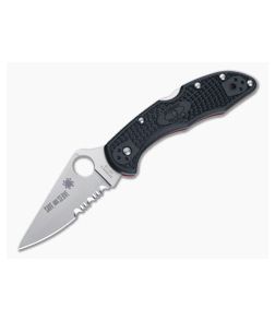 Spyderco Delica 4 Thin Red Line Partially Serrated VG10 FRN Folder C11FPSBKRD