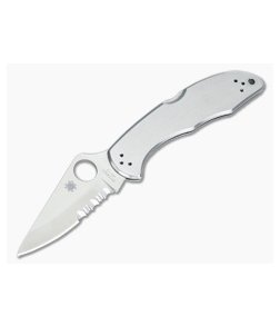 Spyderco Delica 4 Partially Serrated VG10 Stainless Steel Back Lock Folder C11PS