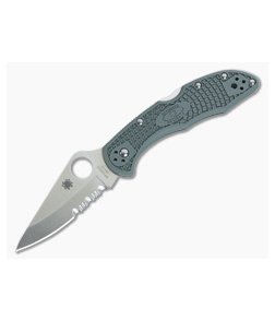 Spyderco Delica 4 Partially Serrated VG10 Foliage Green FRN C11PSFG