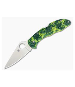 Spyderco Delica 4 Zome Yellow Green FRN Flat Ground S30V Limited C11ZFPYL