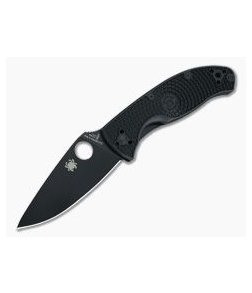 Spyderco Tenacious Lightweight Black FRN Black Plain Liner Lock C122PBBK