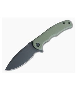 CIVIVI Mini Praxis Flipper Black Stonewashed D2 OD Green G10 Liner Lock Folder C18026C-1