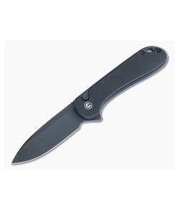 CIVIVI Button Lock Elementum II Flipper Black G10 Black Stonewash Nitro-V C18062P-1