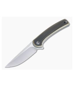 CIVIVI Mini Asticus Satin Stainless Black Brass Liner Lock Flipper C19026B-2