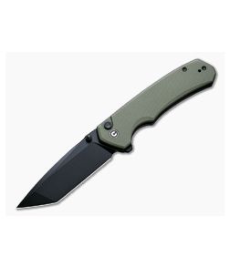 CIVIVI Brazen Button Lock Flipper OD Green G10 Black 14C28N Tanto Point Blade C19059C-2