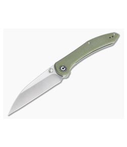 CIVIVI x Mallery Hadros Wharncliffe Satin Stainless Olive Micarta Liner Lock Folder C20004-3