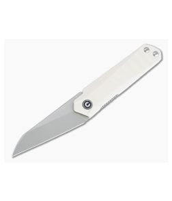 CIVIVI x Ostap Hel Ki-V Plus Top Flipper Blasted Nitro-V Ivory G10 Folder C20005B-2