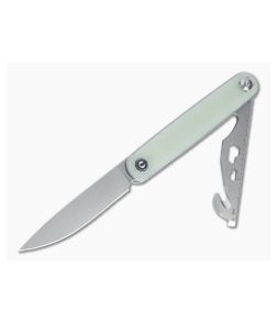 CIVIVI Crit Stonewashed Nitro-V Natural G10 Multifunction Liner Lock Front Flipper C20014F-2