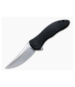 CIVIVI Synergy3 Trailing Point Stonewashed Nitro-V Black G10 Liner Lock Flipper C20075A-1