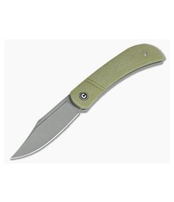 CIVIVI Appalachian Drifter C2015B Olive Canvas Micarta S35VN Slip Joint Flipper