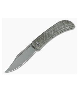 CIVIVI Appalachian Drifter C2015C Dark Green Canvas Micarta S35VN Slip Joint Flipper