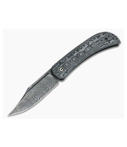 CIVIVI Appalachian Drifter C2015DS-1 Gray Rose Carbon Fiber G10 Damascus Slip Joint Flipper