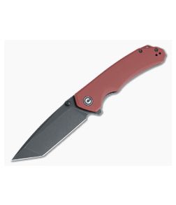 CIVIVI Brazen Tanto Burgundy G10 Black Stonewashed D2 Liner Lock Flipper C2023B