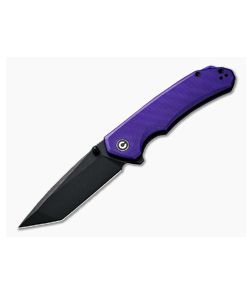 CIVIVI Brazen Tanto Black Stonewashed D2 Purple G10 Liner Lock Flipper C2023D