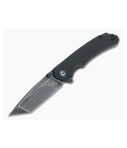 CIVIVI Brazen Tanto Black Damascus Coarse Black Micarta Liner Lock Flipper C2023DS-1