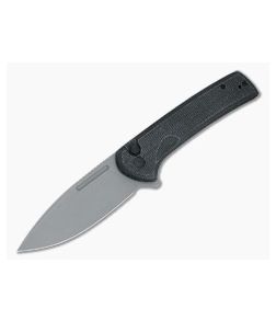 CIVIVI Conspirator Gray Stonewashed Nitro-V Black Micarta Button Lock Flipper C21006-1