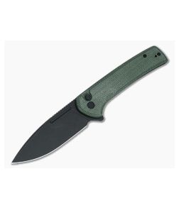 CIVIVI Conspirator Black Stonewashed Nitro-V Green Micarta Button Lock Flipper C21006-2