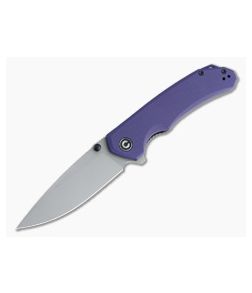 CIVIVI Brazen Drop Point Purple G10 Stonewashed 14c28n Liner Lock Flipper C2102A