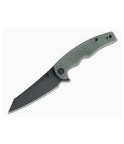 CIVIVI x Kaila Cumings P87 Folder Black Stonewashed Nitro-V Green Micarta Folding Knife C21043-3