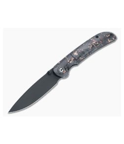 CIVIVI Imperium Black Stonewashed Nitro-V Copper Shred Carbon Fiber Resin Front Flipper C2106C