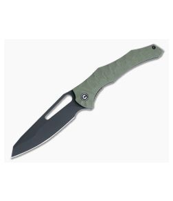 CIVIVI Spiny Dogfish Liner Lock Folder Black Stonewash 14C28N OD Green G10 C22006-3