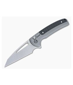 CIVIVI Sentinel Strike Button Lock Flipper Gray Aluminum with Black FRN Stonewashed K110 Reverse Tanto Blade C22025B-2