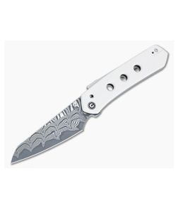 CIVIVI Vision FG Superlock Folder Ivory G10 Handles Damascus Modified Sheepsfoot Blade C22036-DS1