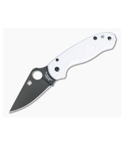Spyderco Para 3 Lightweight GPK Exclusive Black DLC REX 45 White FRN Folding Knife C223PWHBK