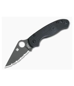 Spyderco Para 3 Lightweight Black FRN Black DLC Serrated BD1N C223SBBK