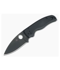 Spyderco Shaman Large Plain Edge Black DLC S30V Compression Lock Folder C229GPBK