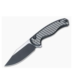 Civivi Stormhowl Black Aluminum Button Lock Pocket Knife C23040B-1