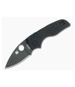 Spyderco Lil Native CQI DLC Plain S30V Black G10 Compression Lock Folder C230GPBBK