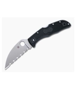 Spyderco Endela Wharncliffe Serrated VG10 Black FRN Folding Knife C243FSWCBK