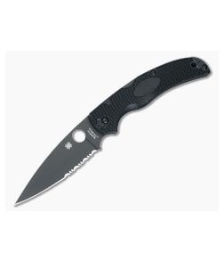 Spyderco Native Chief Lightweight Black Part Serrated C244PSBBK