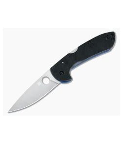 Spyderco Siren Coarse Black G10 Plain Edge LC200N Back Lock Folder C247GP