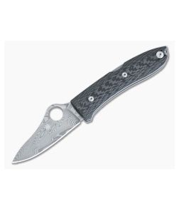 Spyderco SpyOpera Sprint Run Thor Damasteel Carbon Fiber Folder C255CFPD