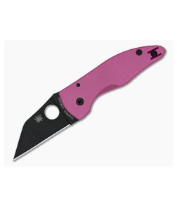 Spyderco MicroJimbo Pink G10 Black DLC Sprint Run
